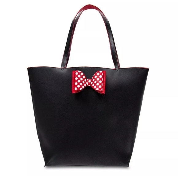 Disney ParksRed/Black Reversible Minnie Mouse Tote Bag With...
